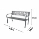 Aga Metalowa ławka ogrodowa 125x53x77 cm