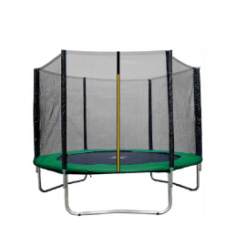 Aga SPORT UNI Trampolina 250 cm ciemnozielona + siatka ochronna + drabinka