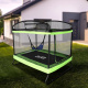 Aga Trampolina ogrodowa Prostokątna 122x183 cm Jasno zielona + siatka zabezpieczająca + huśtawka