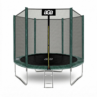 Trampolina ogrodowa SPORT TOP 250cm Ciemno zielona + siatka zabezpieczająca + drabinka