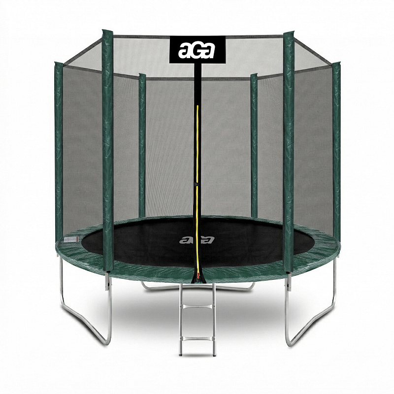 Trampolina ogrodowa SPORT TOP 250cm Ciemno zielona + siatka zabezpieczająca + drabinka