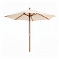 Linder Exclusiv Parasol ogrodowy z drewnianą konstrukcją 300 cm Beżowy
