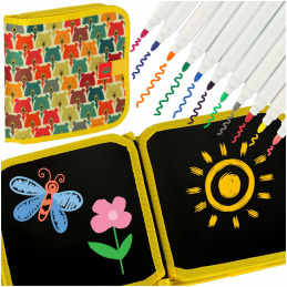 Tablica kredowa przenośna miękka notes szkicownik miś