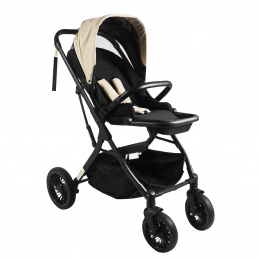 Aga Wózek wielofunkcyjny czarny beżowy sportowy 1w1 składany