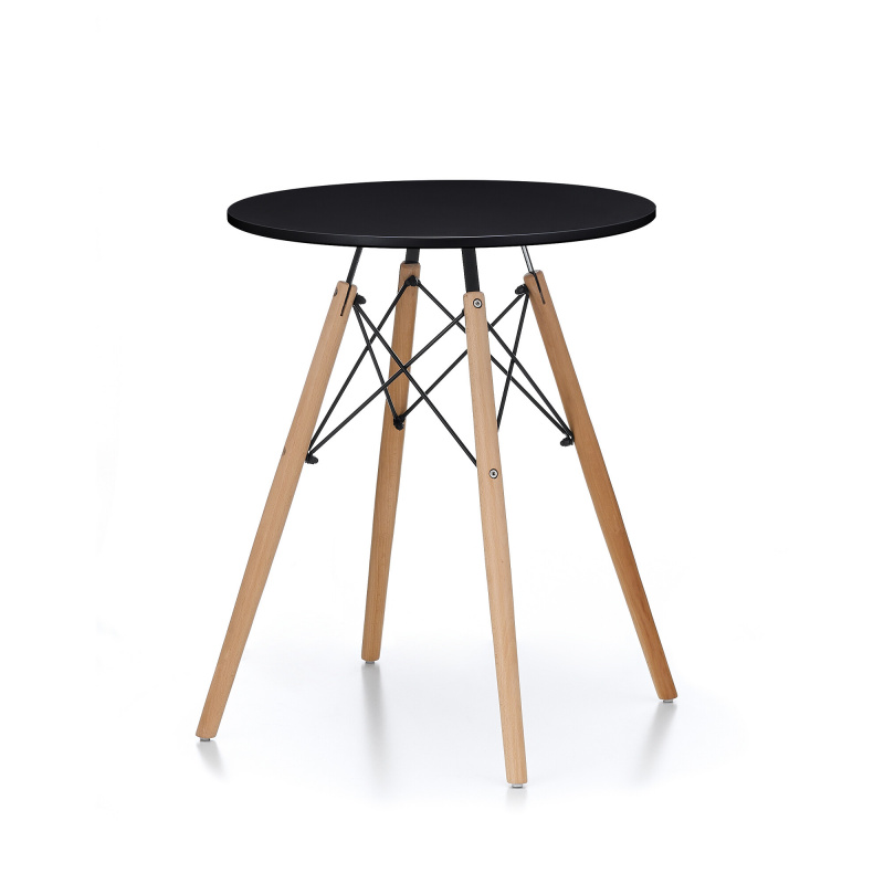 Aga Stół jadalny 60 cm Czarny