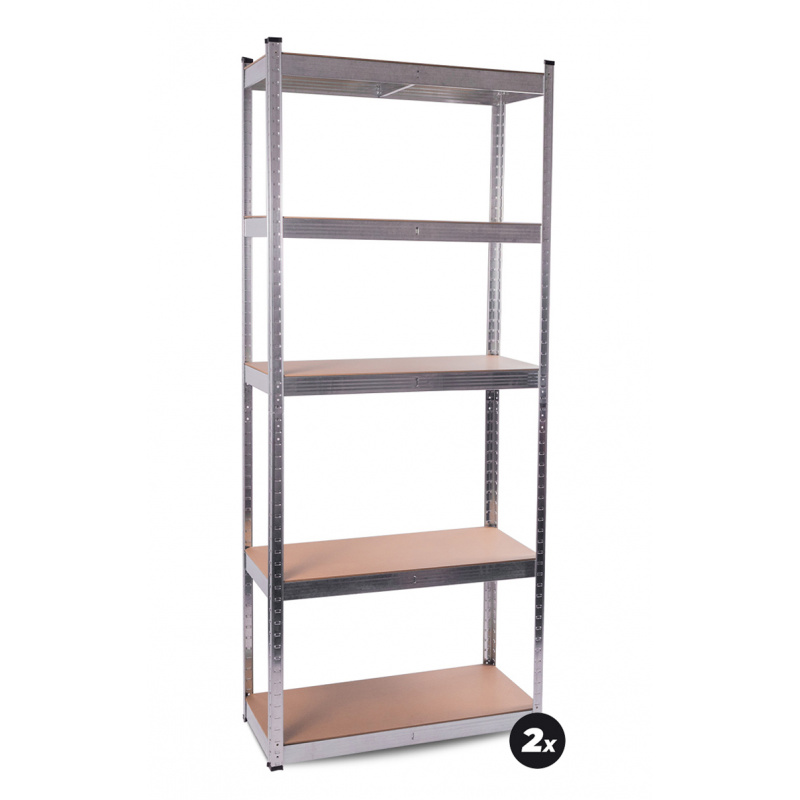 Aga 2x Regał magazynowy 174x75x30 cm 5 półek
