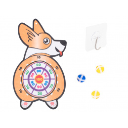 Gra na rzepy dart bezpieczne rzutki tarcza corgi