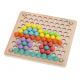 Układanka edukacyjna mozaika z kulek koralików montessori 77el.