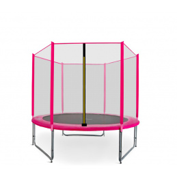 Aga SPORT PRO Trampolina 150 cm różowa + siatka ochronna