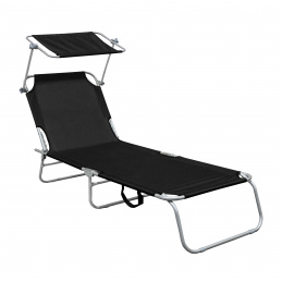 AGA Leżak z daszkiem MR4254 stal czarny