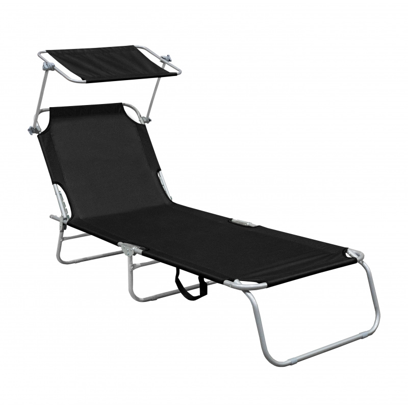 AGA Leżak z daszkiem MR4254 stal czarny