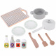 Aga4Kids DREWNIANA KUCHNIA DLA DZIECI + AKCESORIA KUCHENNE MR6079