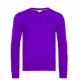 U.S. Polo ASSN. Sweter V-Neck Fioletowy