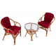 Aga Zestaw rattanowy SITA Colonial Maroon