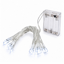 Linder Exclusiv Łańcuch zasilany bateriami 30 LED zimna biel