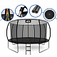 Aga SPORT EXCLUSIVE Trampolina 366 cm Czarna + siatka zabezpieczająca + drabinka