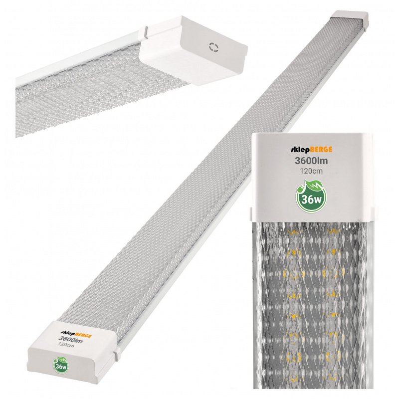 2x panel LED SATURN 120cm - 36W - neutralna biel