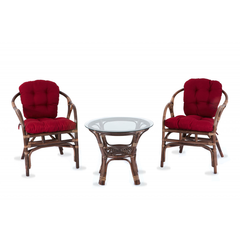 Aga Zestaw rattanowy SITA Choco Maroon