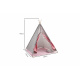 Aga4Kids Baby Teepee Stars szaro-różowe