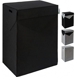 Kosz filcowy pojemnik na pranie 67x52x35cm czarny