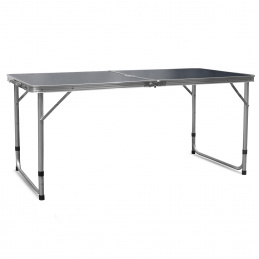 Aga Stolik Stół kempingowy turystyczny składany 120x60x54/60/70 cm Szary