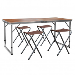 Aga Zestaw kempingowy składany Brązowy - 6DAZ048 - 2. JAKOŚĆ