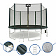 Trampolina Aga SPORT PRO 430 cm ciemno zielona + siatka ochronna + drabinka + kieszeń na buty