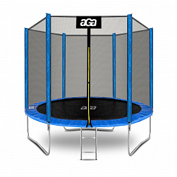 Aga SPORT TOP Trampolina ogrodowa 250cm niebieska + siatka zabezpieczająca + drabinka
