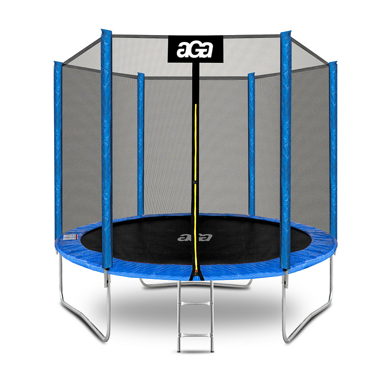 Aga SPORT TOP Trampolina ogrodowa 250cm niebieska + siatka zabezpieczająca + drabinka