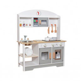 Aga4Kids DREWNIANA KUCHNIA DLA DZIECI + AKCESORIA KUCHENNE MR6079