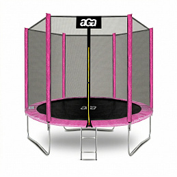 Trampolina ogrodowa SPORT TOP 250cm różowa + siatka zabezpieczająca + drabinka
