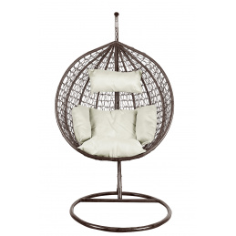 Aga Fotel wiszący ORTA brązowy - beżowy