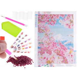 Haft diamentowy mozaika zestaw 5D kwiat wiśni