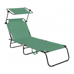 AGA Leżak z daszkiem MR4254 zielony 55x186 cm