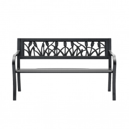 Aga Metalowa ławka ogrodowa 125x53x77 cm