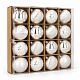 Aga Bombki choinkowe MIX 6 cm 16 szt. Srebrne