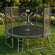 Aga SPORT PRO Trampolina 400 cm ciemno zielona + siatka ochronna + drabinka + kieszeń na buty