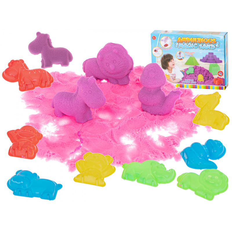 Piasek magiczny wodny+ 8 foremek 2W1