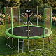 Trampolina Aga SPORT PRO 430 cm Jasnozielona + siatka ochronna + drabinka + kieszeń na buty