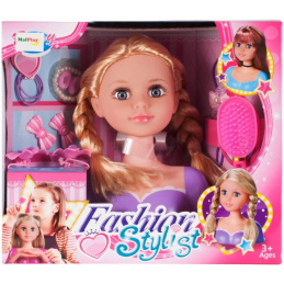 Głowa lalki do stylizacji z akcesoriami