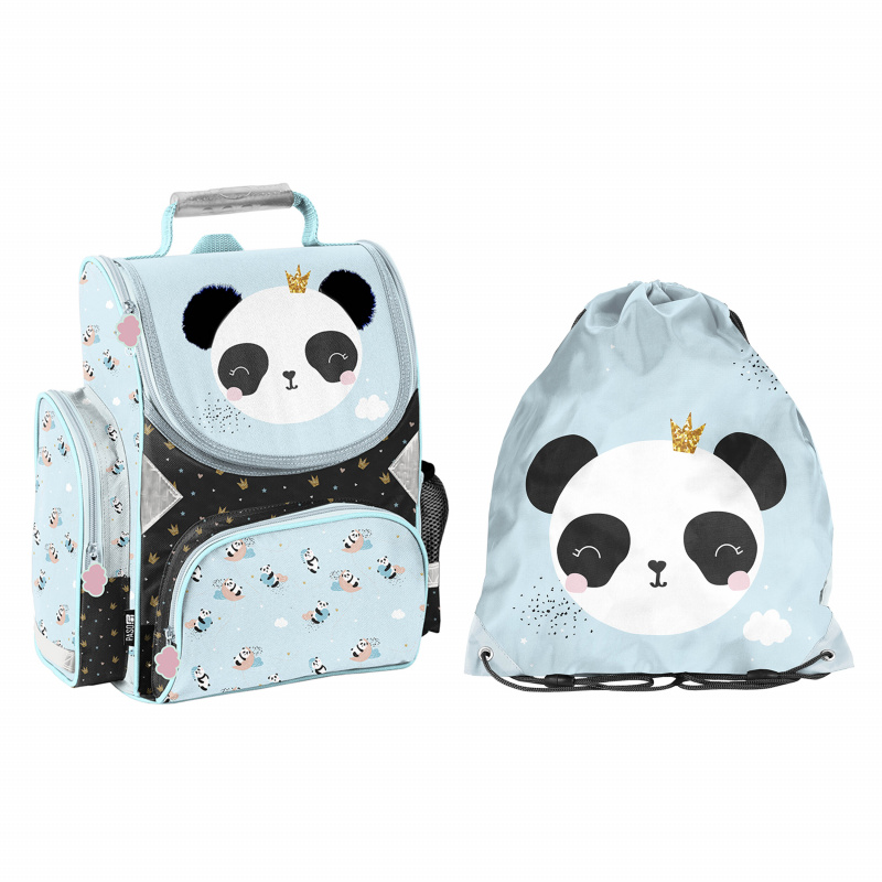 Zestaw Paso School tornister + worek Panda