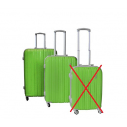 Linder Exclusiv Zestaw walizek podróżnych, rozmiar M, L Zielony 2CZ035 - II GATUNEK