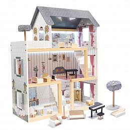 Aga MDF Domeček pro panenky s nábytkem 78cm - DZ156 - II. JAKOST