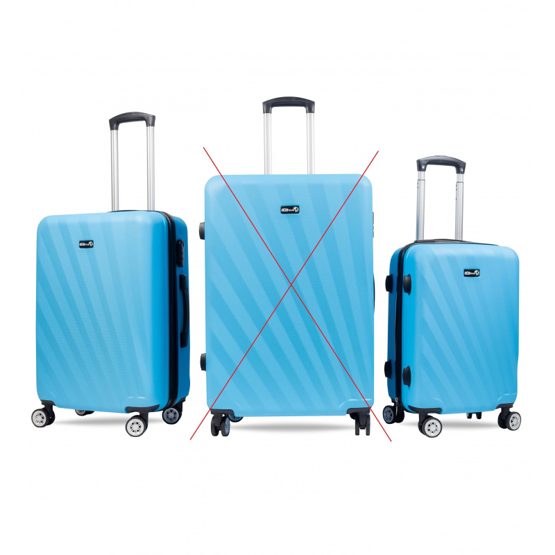Aga Travel Walizki podróżne, rozmiar. M+S Niebieska 2CZ046 - II. JAKOŚĆ
