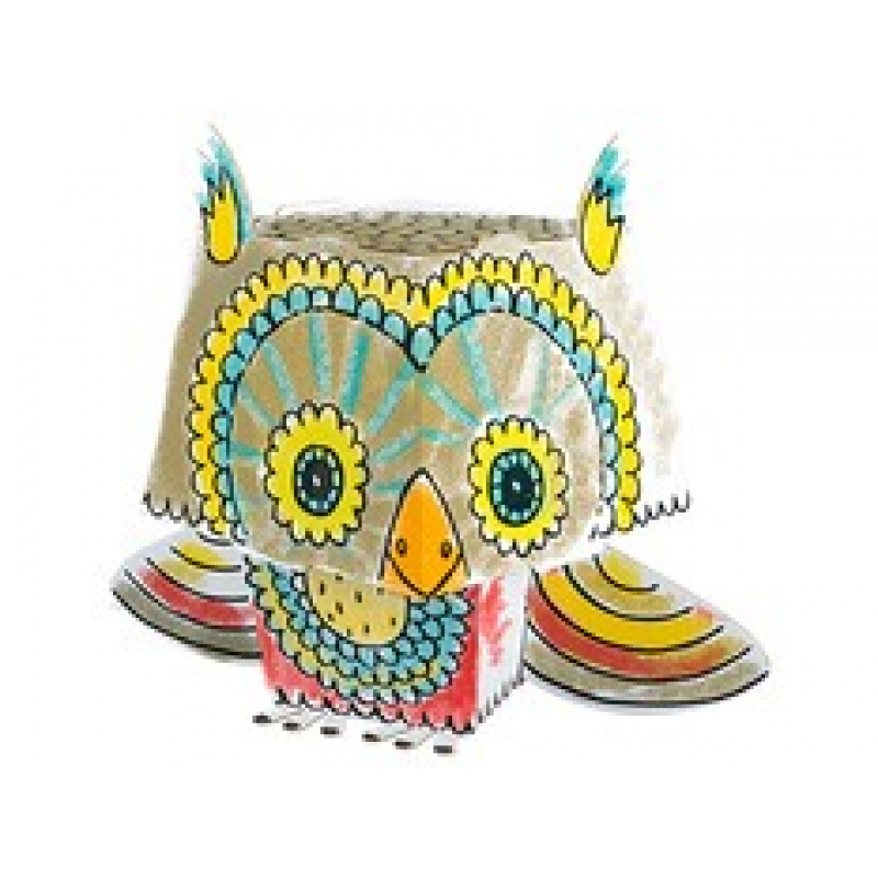 Kolorowanka 3D Cube head - Sowa 3l+ MONUMI uniwersalny