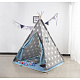 Aga4Kids Baby Teepee Stars Szaro-niebieski