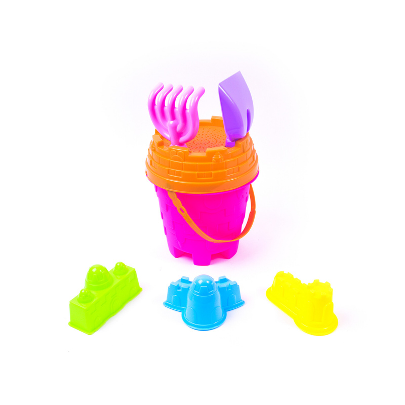 Aga4Kids Zestaw zabawek do piasku wiaderko + foremki, grabki i łopatka DS1022P