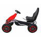 Duży Gokart Strong na pedały dla dzieci Czerwony + Obciążenie 100 kg + Koła EVA + Hamulec ręczny + Sportowy fotel