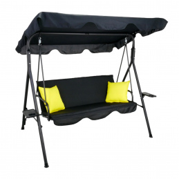 Aga Huśtawka Ogrodowa 170x118x153 cm Czarna