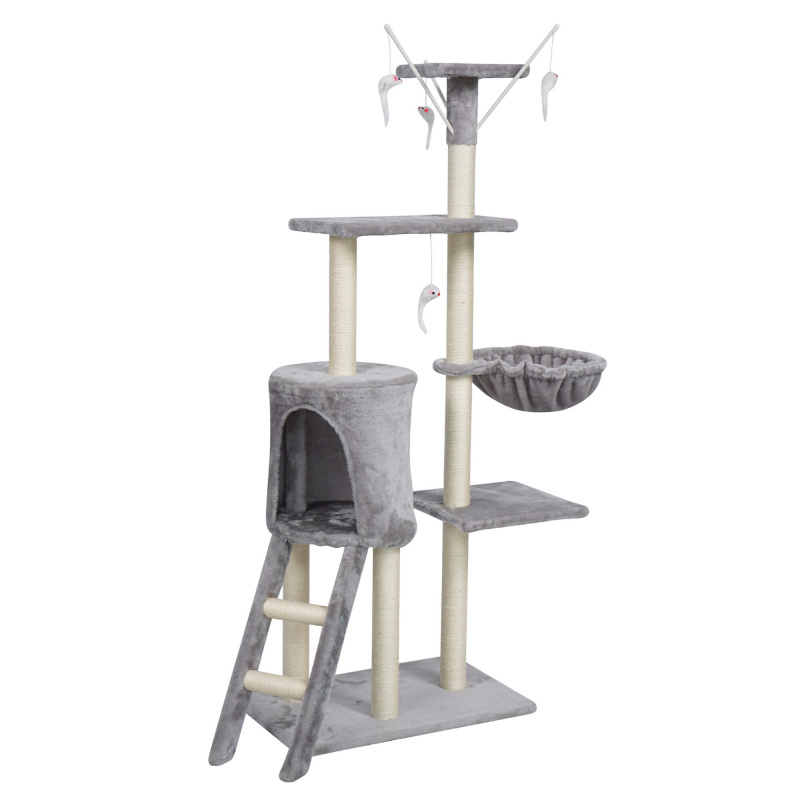 Aga Drapak dla kota 55x34x139 cm Szary